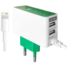 СЗУ-адаптер Fast Charge YJ200 + lighthing-кабель 2.1A 2USB